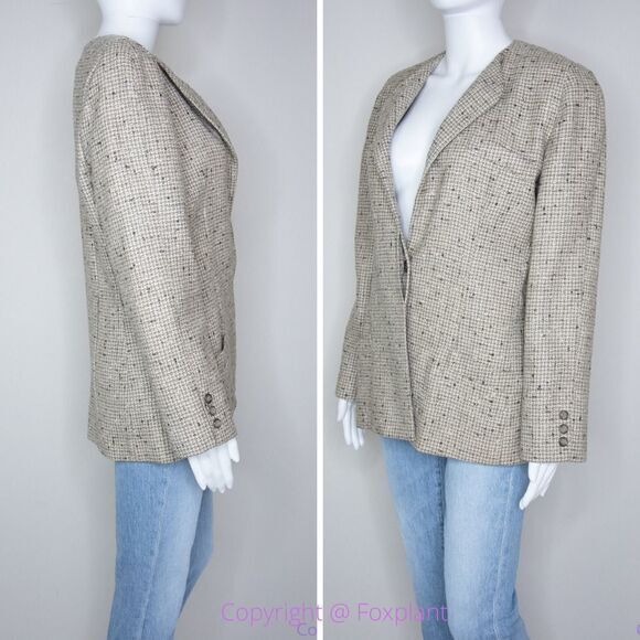 Vintage Linda Allard for Ellen Tracy vintage 100% wool blazer jacket, size 8 - Picture 2 of 16